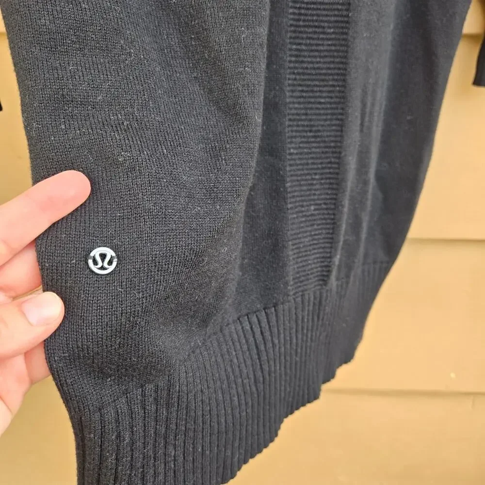 Lululemon‎ softer still black longer pullover sweater Knit dress Sz S